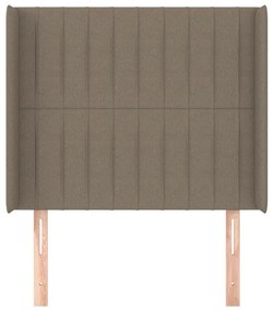 Κεφαλάρι με Πτερύγια Taupe 103x16x118/128 εκ. Υφασμάτινο 3119812