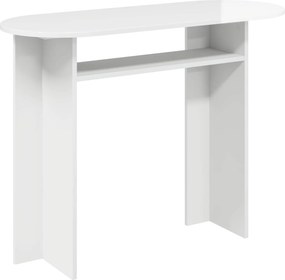 vidaXL Τραπέζι κονσόλας Γυαλιστερό Λευκό 100 x 39,5 x 75 εκ