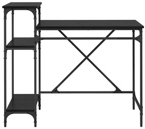 vidaXL Γραφείο Μαύρη Οξυά 105 x 50 x 90 cm Επεξεργασμένο ξύλο