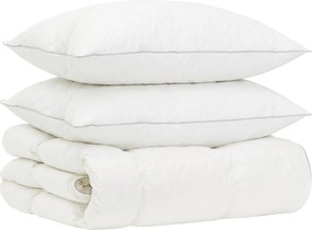 vidaXL Σετ πάπλωμα 90% χήνας FULDA 3 τμχ. 135 x 220 εκ. Χειμώνας Λευκό
