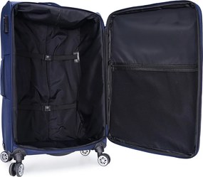 Stewehome μεγάλη βαλίτσα από ύφασμα Μπλε σκούρο 78x46x33 cm
