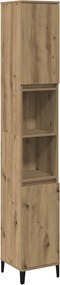 vidaXL Ντουλάπι μπάνιου Δρυς τεχνίτης 30x30x190 cm Κατασκευασμένο ξύλο