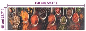 Χαλί Κουζίνας Πλενόμ. Σχ. Κουτάλι/Μπαχαρικά 45x150 εκ Βελούδινο - Πολύχρωμο