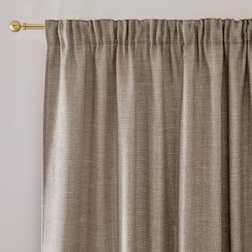 Κουρτίνα με υφή πλεκτή όψη και φάσα με πτυχώσεις, Montego
