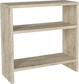 Τραπεζάκι βοηθητικό Silvanus Megapap χρώμα travertine 51x17,5x49εκ.