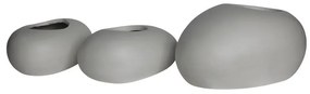 FLOWER POT-ROCK Set 3 τεμαχίων, Cement Απόχρωση White