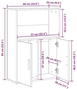 ΒΙΒΛΙΟΘΗΚΗ ΜΑΥΡΗ ΔΡΥΣ 60X24X85 ΕΚ. ΚΑΤΑΣΚΕΥΑΣΜΕΝΟ ΞΥΛΟ 860410