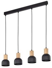 Κρεμαστό Φωτιστικό Οροφής 4xE27 15W IP20 Μαύρο Cairo 4896 TK Lighting-4896-Μαύρο 4896