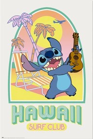 Αφίσα Stitch - Hawaii Club Surf, (61 x 91.5 cm)