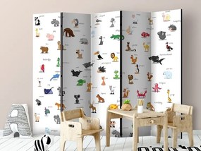 Διαχωριστικό με 5 τμήματα - animals (for children) II [Room Dividers]