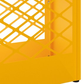 vidaXL Δοχείο Ομπρέλας Μουσταρδί, 28x12x41 εκ Χάλυβας