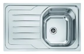Eurodomo Star 611 Inox Ένθετος Λείος Νεροχύτης 45cm