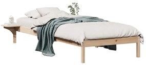 vidaXL Κρεβατοκάμαρα με Πλαϊνά Τραπέζια Φυσικό 90 x 210 cm