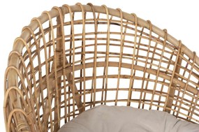ΠΟΛΥΘΡΟΝΑ ENTO HM9814 RATTAN ΣΕ ΦΥΣΙΚΟ-ΛΕΥΚΟ ΜΑΞΙΛΑΡΙ 106x94x82Yεκ.