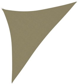 Πανί Σκίασης Τρίγωνο Μπεζ 4 x 4 x 5,8 μ. από Ύφασμα Oxford - Μπεζ