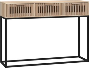 vidaXL Τραπέζι Κονσόλα 105x30x75 εκ. από Επεξεργασμένο Ξύλο και Σίδερο