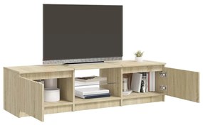 vidaXL Έπιπλο Τηλεόρασης με LED Sonoma Δρυς 140x40x36 εκ.