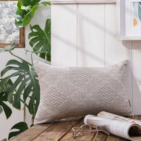 Μαξιλαροθήκη Διακοσμητική Treviso 03 Greige Teoran 30X50 Cotton-Polyester