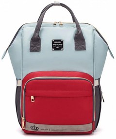 Τσάντα Μωρού Πλάτης B-251 39x30x22 Mint-Red-Grey Lequeen Fabric