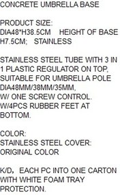 Βάση ομπρέλας Home ESPRIT Ασημί 48 x 48 x 38 cm