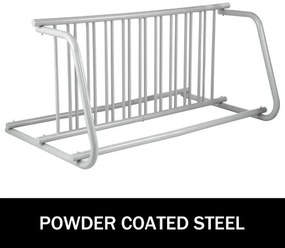 VEVOR 10 Holders Floor Bike Rack, 1.5m Length All-Steel Grid Bike Rack, 10-Bike Capacity Dual-Side Storage Stand for Garages Streets Yards Bike Events