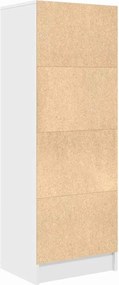 vidaXL Highboard με συρτάρι Λευκό 45,5 x 34 x 127 εκ