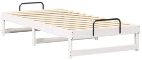 VidaXL Σκελετός Κρεβατιού Λευκό 75 x 190 cm Στερεά ξυλεία πεύκου