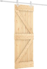 vidaXL Συρόμενη Πόρτα Φυσικό και Λευκό 70 x 210 cm