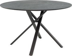 Tραπέζι Cerco MDF μαύρο Φ120x75εκ 120x120x75 εκ.