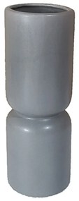 Βάζο Κεραμικό Terra 017414 D8,5xH25cm Grey Ceramic
