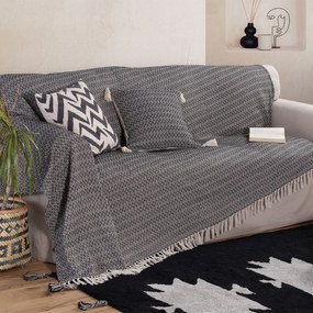 Ριχτάρι Διθέσιου Καναπέ (180x250) Nef-Nef Homeware Zackren Black/Natural