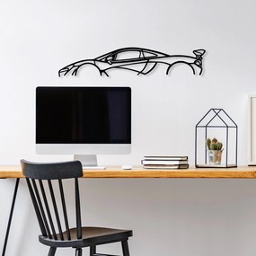 Decorative Metal Wall Accessory Mclaren P1 Silhouette Black
