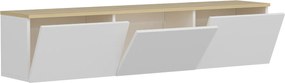 Έπιπλο Τηλεόρασης Λευκό / Δρυς GREFE 160x32x35