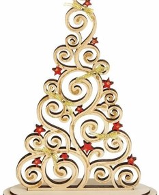 Σετ των 3 Intra απο ξύλο plywood 3mm-4mm πάχος – Διακόσμηση χριστουγεννιάτικου δέντρου με μοτίβο αμπέλου με ξύλο Little Stars 15x15 cm INTRAVECTRY-MY550563