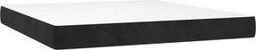 vidaXL Κρεβάτι Boxspring με Στρώμα Μαύρο 160x200 εκ. Βελούδινο