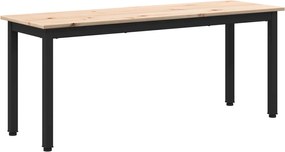 vidaXL παγκάκι Φυσικό 110 x 35 x 45 cm Στερεά ξυλεία πεύκου