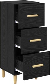 vidaXL Πλαϊνό γραφείο Μαύρη δρυς 34,5 x 34 x 90 εκ. Επεξεργασμένο Ξύλο