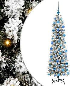 vidaXL Τεχνητό Χριστουγεννιάτικο Δέντρο με 300 LED Λευκό 180 cm