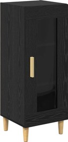 vidaXL Πλαϊνό γραφείο Μαύρη Οξυά 34.5 x 32.5 x 90 εκ.