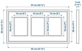 RODALM κορνίζα για 3 φωτογραφίες, 55x28 cm 005.537.22
