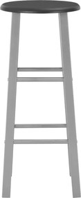 vidaXL Σκαμπό Μπαρ 2 τεμ. Ασημί από MDF