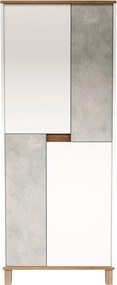 Ντουλάπι Λευκό / Δρυς / Γκρι GUTOL 69.7x40x175