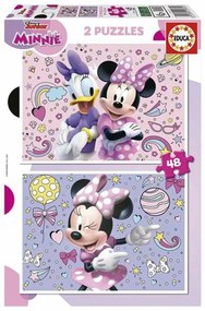 Σετ 2 Παζλ Educa Minnie Mouse 48 Τεμάχια