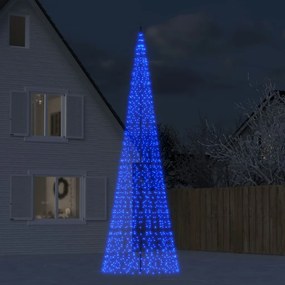 vidaXL Χριστουγεν. Δέντρο για Ιστό Σημαίας 1534 LED Μπλε 500 εκ.