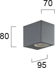 Απλίκα Εξωτερικού Χώρου Viokef Tilos Anthracite 4099500