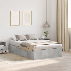 vidaXL Κρεβάτι Αποθήκευσης Γκρι Σκυρόδεμα 120x190 εκ
