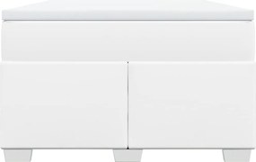 vidaXL Κρεβάτι Boxspring με Στρώμα Λευκό 120x200εκ.από Συνθετικό Δέρμα