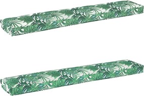 vidaXL Σετ Μαξιλαριών Πάγου 2 pcs Σχέδιο Φύλλου 200 x 40 x 8 εκ.