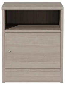 Κομοδίνο Foly pakoworld με ένα ντουλάπι γκρι oak 40x40x50εκ