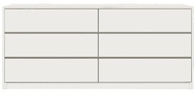 Συρταριέρα Kuanger pakoworld mdf σε λευκή απόχρωση 120x40x70εκ (1 τεμάχια)